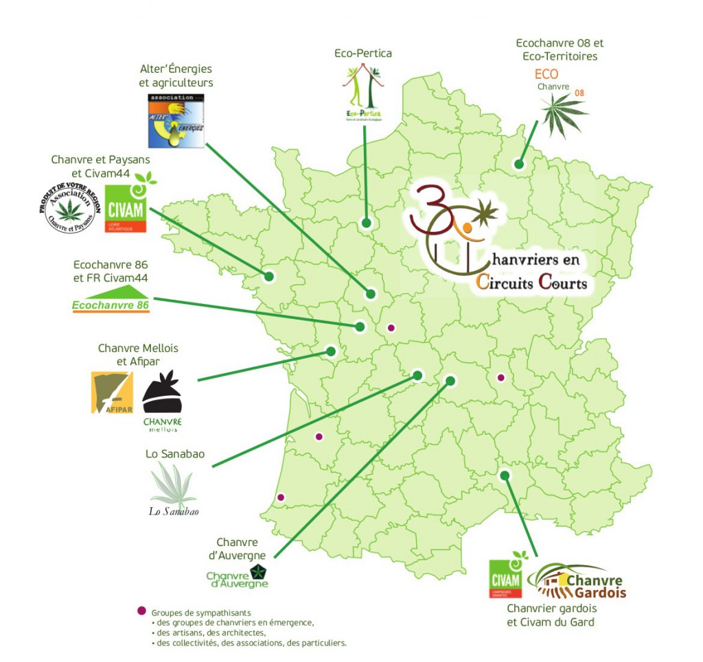Carte des groupes de l'association